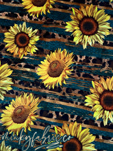 Load image into Gallery viewer, Jumbo Sunflower Leopard Butter Minky Print
